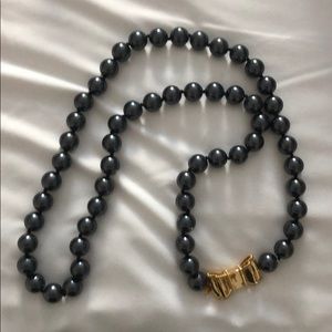 Kate spade black pearl necklace